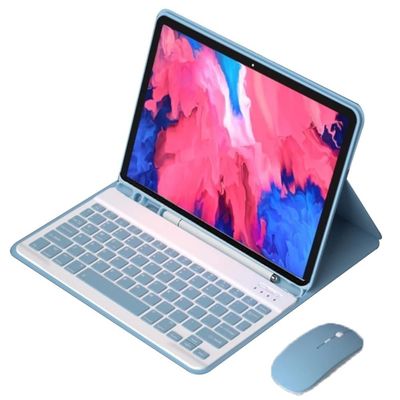 Lemore Case with Keyboard Mouse for Samsung Galaxy Tab S9 FE 10.9 inch 2023(SM-X510/SM-X516/SM-X518),with S Pen Holder,Stand Case Cover for Galaxy Tab S9 FE Keyboard Detachable (Misty Blue)