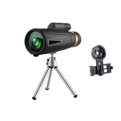 10x50 Monocular Telescope Monocular Compact with Night Vision High Power BAK4 Prism FMC Lens Monocular with Smartphone Adapter and Tripod for Bird Watching Traveling Sightseeing
