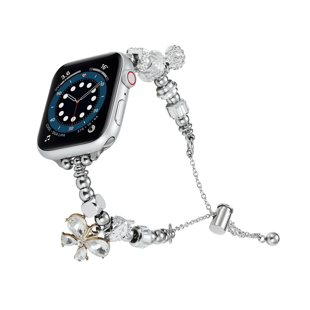 Wristband for Apple Watch 38mm 40mm 41mm 42mm 44mm 45mm 49mm Stainless Steel Accessory Wristband for IWatch 9/8/7/6/5/4/3/2/1/SE Series Women (Butterfly,42-44-45-49MM)