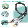 EMK Optical Cable for Soundbar to Tv, Optical Audio Cable Toslink Optical Cable Fibre Optic Cable for Soundbar,TV, Home Theater, DVD Player (16.5Ft/5M) view 4