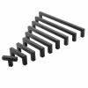 JCAKES Black Cabinet Handle Square Furniture Hardware Stainless Steel Kitchen Door Knobs Cupboard Wardrobe Drawer Pulls 1Pcs view 1