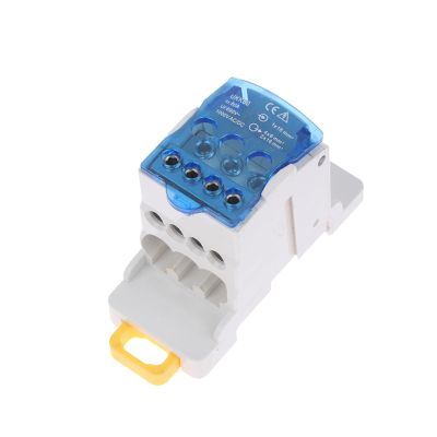 1 Piece Set UKK80A Terminal Block Rail Distribution Box Wire Connector red Yellow Blue Green (Color : BL)