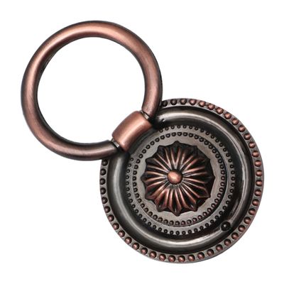Homoyoyo 5pcs Round Vintage Drawer Handle Decorative Pull Knobs for Cabinets Wardrobes and Furniture Chic Red Bronze Finish Multi-Purpose Accessory for Use