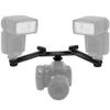Acouto Aluminum Alloy Camera Bracket Holder Stand with Double Hot Shoe Extension Bar Adjustable Camera Bracket Camera Flash Bracket Flashlight Holder for Camera Flashlight, Acouto37qir20n5k view 4
