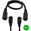 Yoetaun 5.5mmx 2.1mm Female to Female Power Connector Adapter Cable for Led Black Power Supply Adapter Wire Accessorie Short Power Extension Cord view 3