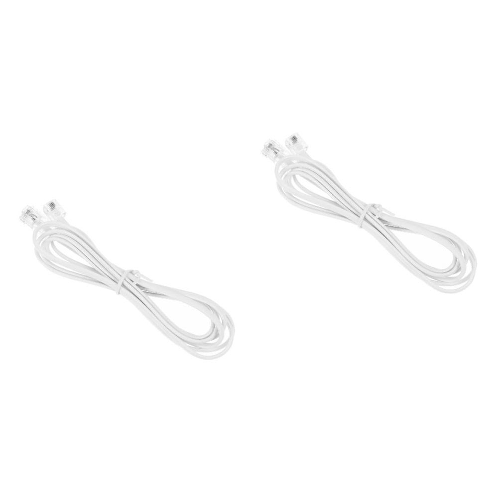 Uonlytech 2pcs Pc Heavy Duty Telephone Cord Conductor for Use Compatible Standard Phones and Fax Machines Extension Cable