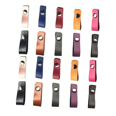 Uonlytech 20pcs Cable Ties Leather Straps Wire Holder for Cable Management Kit Cord Covers for Wires Wall
