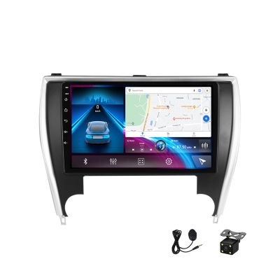 ZimNo Android 12 Car Stereo, Bluetooth Car Radio 9 Inch Touch Screen for Toyota Camry 2014~2017 Car GPS Navigation Multimedia Player Support 4G/WiFi/SWC/FM/RDS/Carplay,4g WiFi 2g+32g