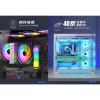 upim Computer Cases,Mid-Tower PC Gaming Case ATX/M-ATX/ITX - Front I/O USB 3.0 /Type-C Port - 270  Panoramic View Tempered Glass Panel - 10 Fan Positions view 4