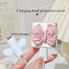 Faneiy for AirPods Pro 2nd Generation Clear Case - 3D Butterfly Bow Cute Earphone Protective Cover + 20W USB-C Power Adapter + Small Wire Cover view 3