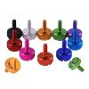 6#-32 Slotted Screw Aluminum Alloy Knurled Hand Tighten Thumbscrew Bolt Computer Case Anodized Color Length 6.5/10/12mm (Color : Purple, Size : 10PCS_6-32X12MM) view 1