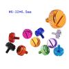 6#-32 Slotted Screw Aluminum Alloy Knurled Hand Tighten Thumbscrew Bolt Computer Case Anodized Color Length 6.5/10/12mm (Color : Purple, Size : 10PCS_6-32X12MM) view 2
