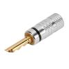 Audio Banana Plug, Solderless Serrated Banana Plug Multipurpose for Speaker Wire for 12 AWG to 18 AWG Speaker Wire (Black) view 2