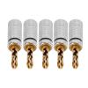 Audio Banana Plug, Solderless Serrated Banana Plug Multipurpose for Speaker Wire for 12 AWG to 18 AWG Speaker Wire (Black) view 4