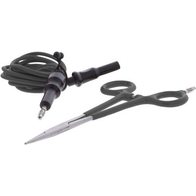 Jeweler's Basics - Straight Nose 6.25 Grounded Hemostats for Micro Welding (Black Handles)