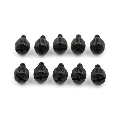 10pcs Computer Case Screws Black Or Nickel Computer Case Screw Hand Tighten Thumb Screw Overall Size Carbon Steel (Color : As pictures-01)
