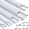 RAKKYO Half Round Wire Management, Large Wide Cable Cover White PVC Plastic, Computer Screen Phone Charger Cord Track, Office Warehouses Events Exhibitions, 197 inch Long Weatherproof No Trip (Size : view 1