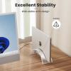 Acrylic Vertical Laptop Stand for Desk,Acrylic Invisible Desktop Notebook Dock,Vertical Laptop Holder Space-Saving Organizer for All MacBook, Surface, Samsung, HP, Dell view 3