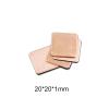 10Pcs 0.1mm/0.3mm/0.5mm/0.8mm/1mm/1.2mm Copper Strip Shim Thermal Pad Heatsink Sheet for GPU CPU Chip Coolin (Color : Copper, Size : 20x20x1.0MM) view 2