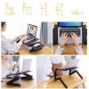 Adjustable Folding Computer Stand Lazy Dormitory Office Bed Aluminum Alloy Laptop Desk with Fan Portable view 4