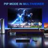 4K HDMI Multiviewer Switch 4x1 with PIP, PORTTA Quad Multi Viewer Seamless Switcher 4 in 1 Out with Toslink, 3.5mm Audio Output Support 4K 30Hz, 6 Viewing Modes, Downscaler, Compatible with PS4 Xbox view 4