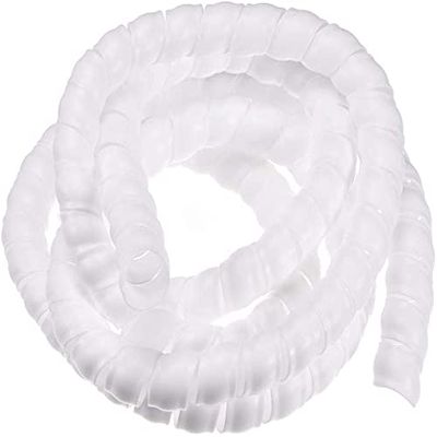XYWHPGV Flexible Spiral Wrap Around Cable Management Cable Management Sleeve 19mm x 22mm Computer Cable Management Cable 2m Length White(e1826 8c3