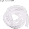 XYWHPGV Flexible Spiral Wrap Around Cable Management Cable Management Sleeve 19mm x 22mm Computer Cable Management Cable 2m Length White(e1826 8c3 view 2