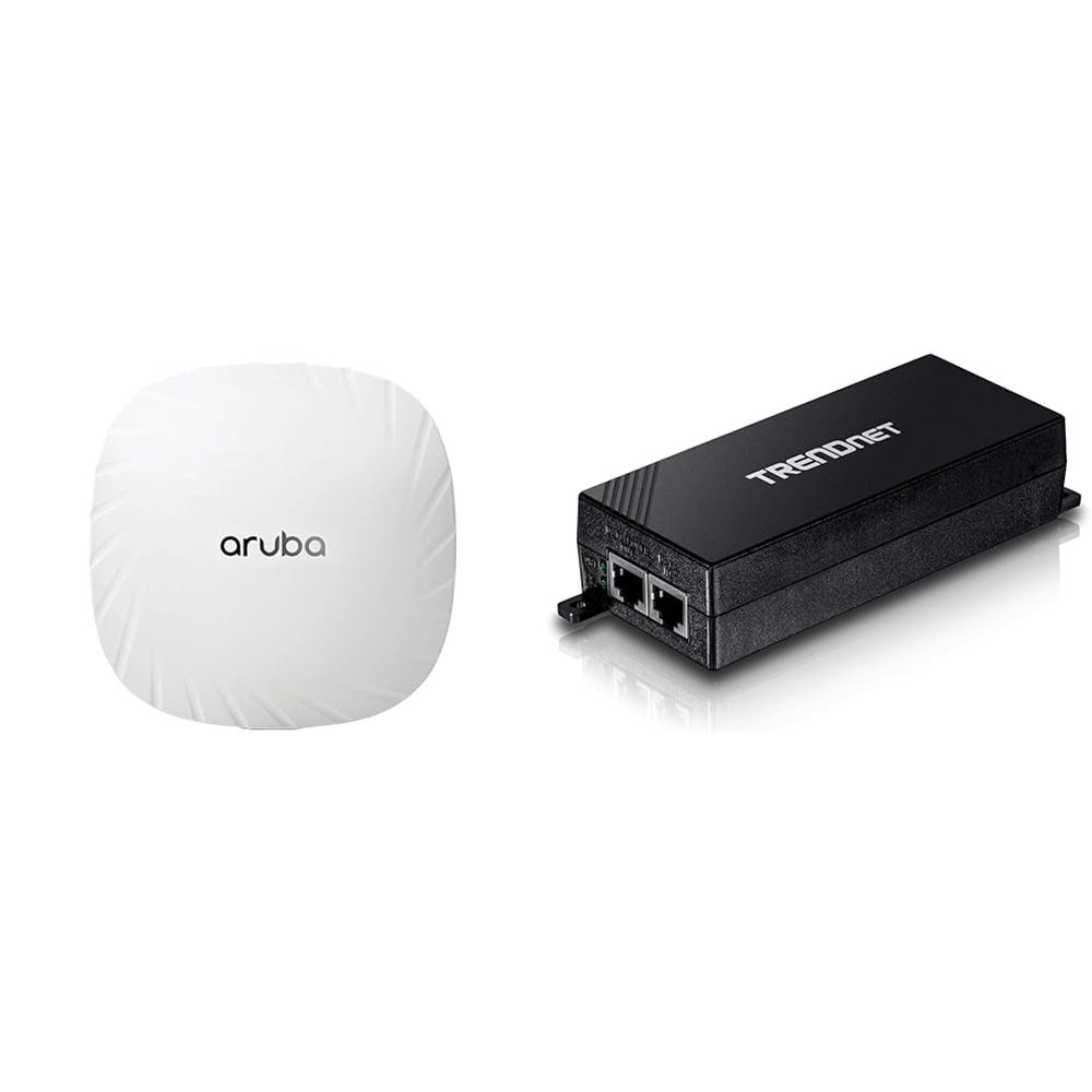 Aruba AP-505 802.11ax 1.77 Gbit/s Wireless Access Point & TRENDnet Gigabit Power Over Ethernet Plus Injector