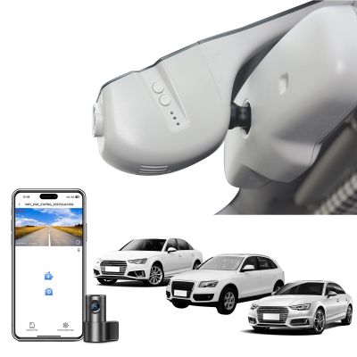 Mangoal Front 4K & Rear 1080p Dash Cam Custom fit for Audi (Model B Gray) A4 A6 Allroad A3 A5 A6 Q5 A8 S8 A7 S5 Q3 S3 S7, Integrated OEM Look, WiFi & Free App, 128GB Card
