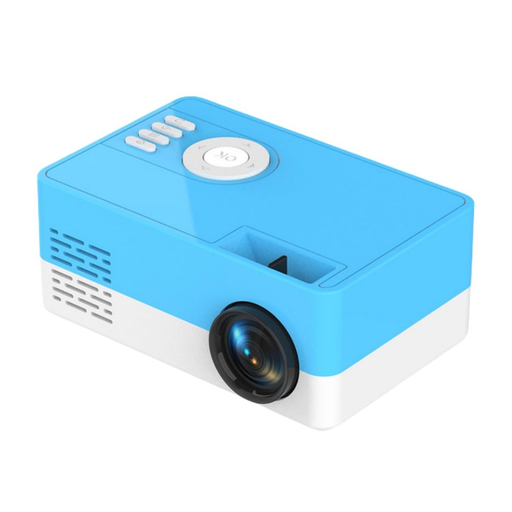 Mini Projector Portable Video-projector,Phone Projector 1080P Full HD Supported,Home Theater Movie Projector, Small Projector Compatible with Various Peripherals (Same screen version,Blue)