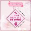 2pcs Little Princess On Board Car Stickers, 5.1x5.1 Inch Reflective Magnetic Baby in Car Sticker for Car Safety Warning Sign Decals Accessories for Various Vehicles view 2