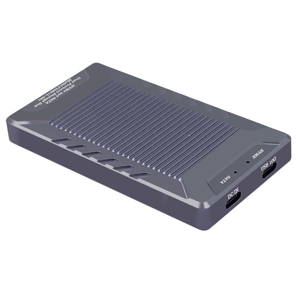JMT M.2 SATA SSD Enclosure 10Gbps Dual Protocol Compatible with M2 NGFF NVME PCIe 2230 2242 2260 2280 SSD Case