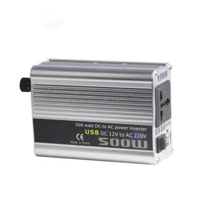 SPABOY 500W Inverter 12V/24V to 110V/220V CE Certified Inverter (Color : Silver, Size : 24V 110V)