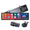 Wireless Carplay Screen 11.26 Inch 4K FHD Rearview Mirror Driving Recorder with Voice Assistant, Airplay, CarPlay & Android Auto, 3 Cameras, Parking Monitor, Compatible with 99% Car (Three Way Camera) view 1