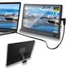 15.6Inch Laptop Monitor Exteder, Portable Monitor for Laptop 1080P FHD USB C Laptop Screen Extender with Brightness Adjustment Dial, Laptop Second Screen, Travel Monitor for Laptop Mac PC Phone view 1