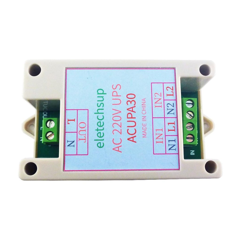eletechsup 30A AC 110V 120 220V UPS Module 50 60HZ Automatic Switching Backup Power Supply Board Power Failure Automatic Transfer Switch (110V 220V 30A, 1pcs)