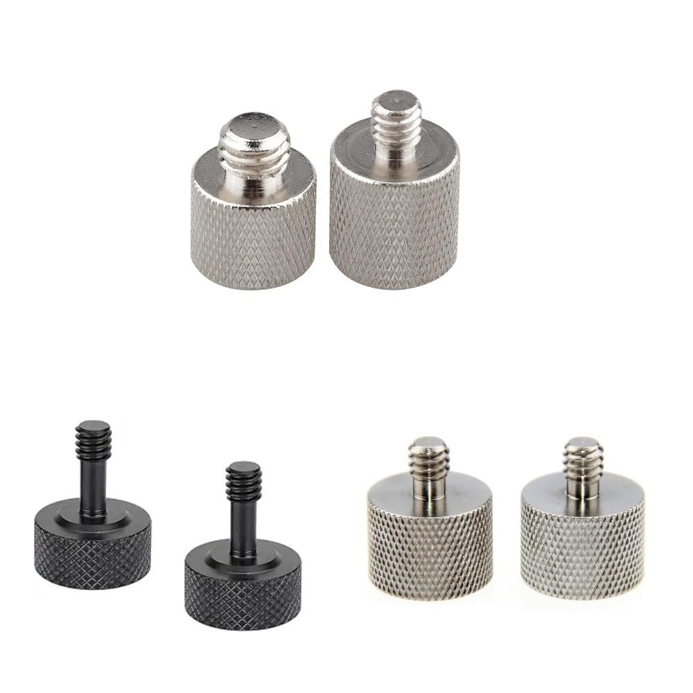 CAMVATE 1/4" Female to 3/8" Male & 3/8"-16 Female + 5/8"-27 Female to 1/4"-20 Male + 1/4"-20 Thread Thumb Screw