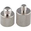 CAMVATE 1/4" Female to 3/8" Male & 3/8"-16 Female + 5/8"-27 Female to 1/4"-20 Male + 1/4"-20 Thread Thumb Screw view 2