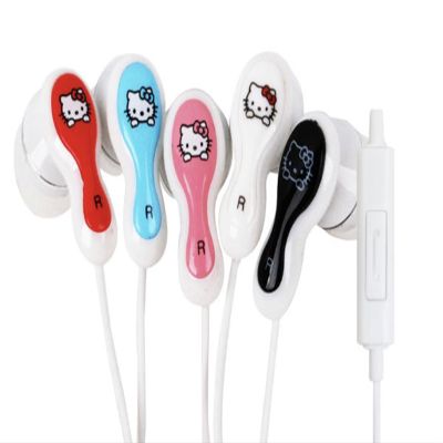 Bandal & Neoul KITTY's Officially Licensed On-Ear Earphones with Microphone Capability & Volume Control (Blue)