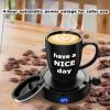 Mug Warmer with Mug, Coffee Cup Warmer with Auto Shut Off, Smart Coffee Mug Warmer with 4 Temp Settings, LCD Display, Coffee Warmer for Desk, Office, Birthday (Heating pad+Cup) view 3