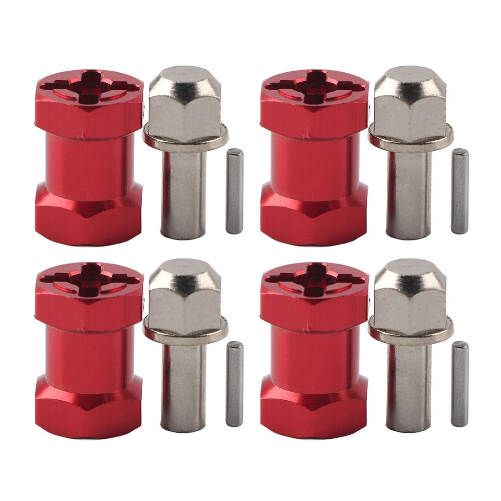 0.472 in Rc Wheel Hub Adapter, Hexagon Wheel Hub Metal Adapter, Metal Wheels Hub Extension for Remote Control Crawler(Length 0.669 in)