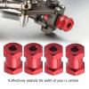 0.472 in Rc Wheel Hub Adapter, Hexagon Wheel Hub Metal Adapter, Metal Wheels Hub Extension for Remote Control Crawler(Length 0.669 in) view 2