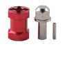 0.472 in Rc Wheel Hub Adapter, Hexagon Wheel Hub Metal Adapter, Metal Wheels Hub Extension for Remote Control Crawler(Length 0.669 in) view 4