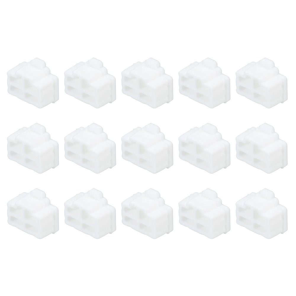 MECCANIXITY 15pcs RJ45 Port Duct Covers Caps Silicone Plugs Protector for Laptop PC Ethernet RJ45 Female Plug, White