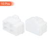 MECCANIXITY 15pcs RJ45 Port Duct Covers Caps Silicone Plugs Protector for Laptop PC Ethernet RJ45 Female Plug, White view 3
