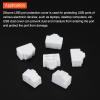 MECCANIXITY 15pcs RJ45 Port Duct Covers Caps Silicone Plugs Protector for Laptop PC Ethernet RJ45 Female Plug, White view 4