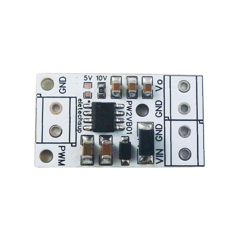 eletechsup PWM to DAC Converter Input Pulse Signal Output 0-10v Voltage Analog for Arduiuo MEGA2560 PLC Raspberr Pi ESP32 NodeMCU (0-10V no Pin, 1 pcs)
