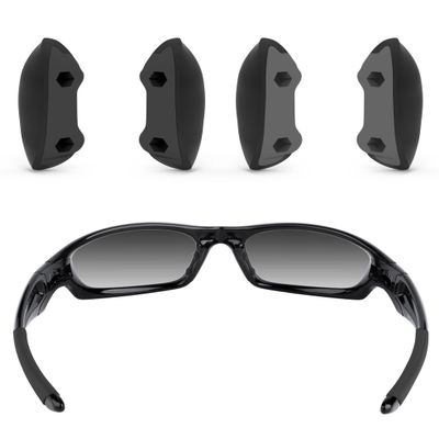 ToughAsNails 2 PCS Standard Fit Replacement Nose Pads Pieces for Oakley Straight Jacket 2007 Black&Gray Sunglasses