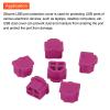 MECCANIXITY 15pcs RJ11 Port Duct Covers Caps Silicone Plugs Protector for Phone Jack Coax Ethernet RJ11 Female Plug, Rose Red view 4