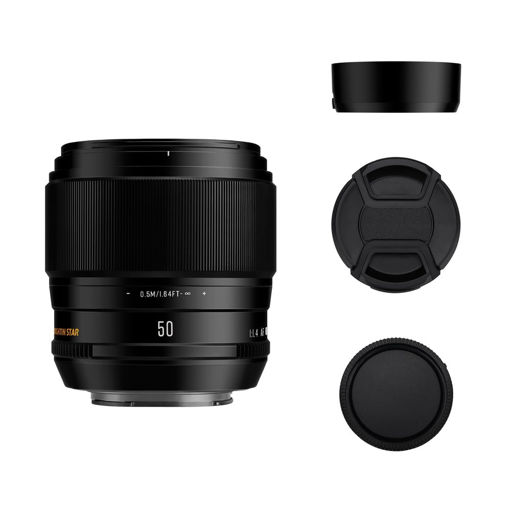 Brightin Star AF 50mm F1.4 Lens for Sony E Mount Mirrorless Camera, APS-C STM Auto Focus Large Aperture Prime Lens, Fit for Sony Alpha ZV-E10, A7IV, A6400, A7SIII, A7III,A6600, A7RIV, A7RIII